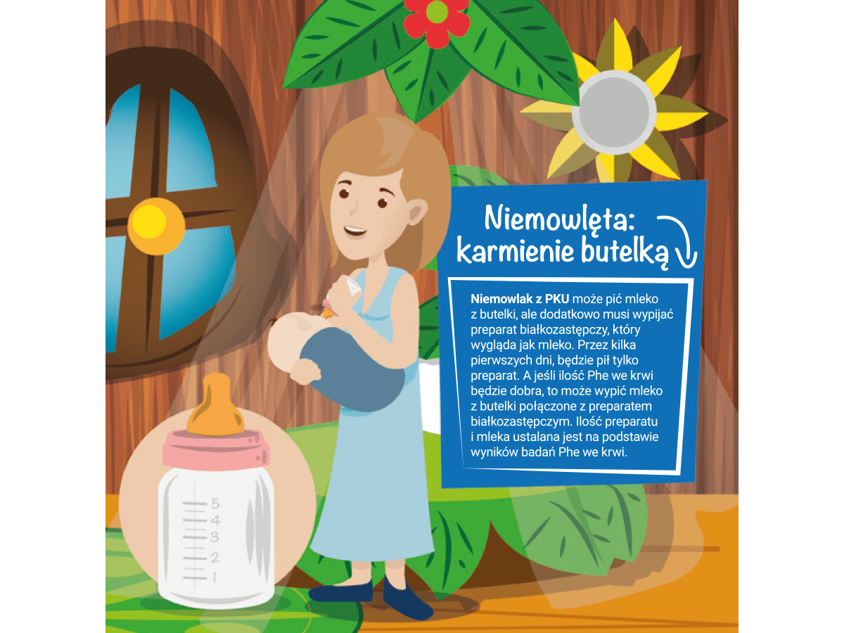 karmienie niemowlęcia z PKU butelką