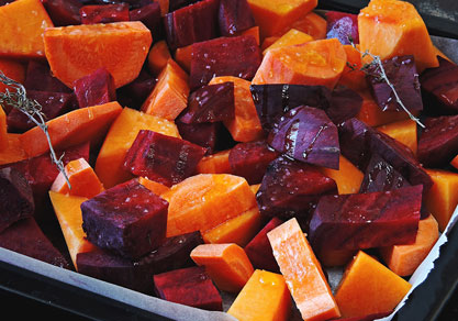 przepis na pieczone marchewki i buraki
