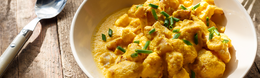 przepis curry z młodych ziemniaków i kalafiora