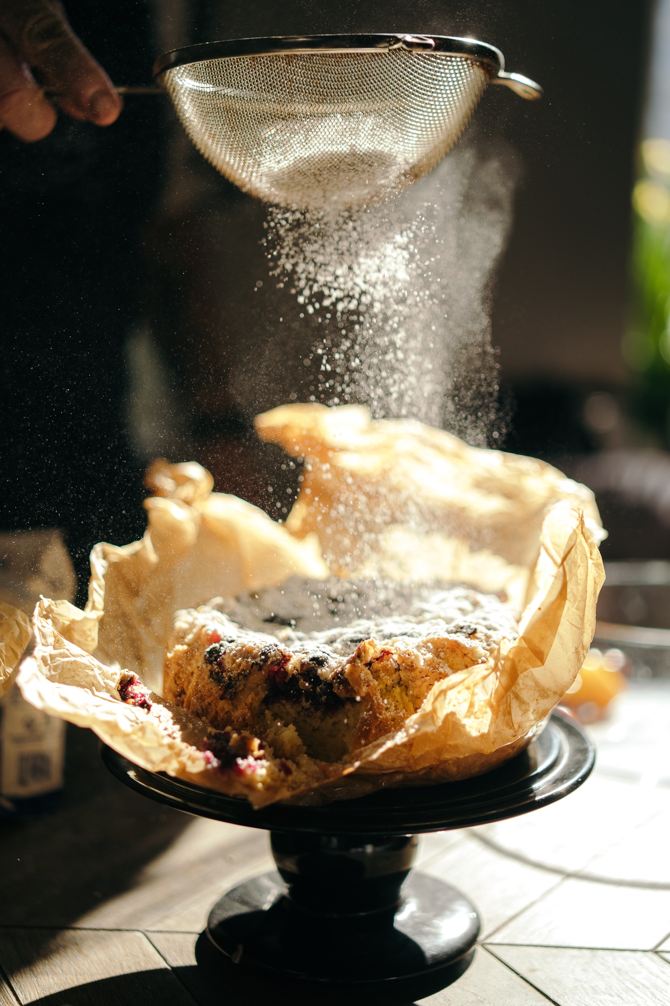 Ciasto drożdżowe z jagodami i kruszonką