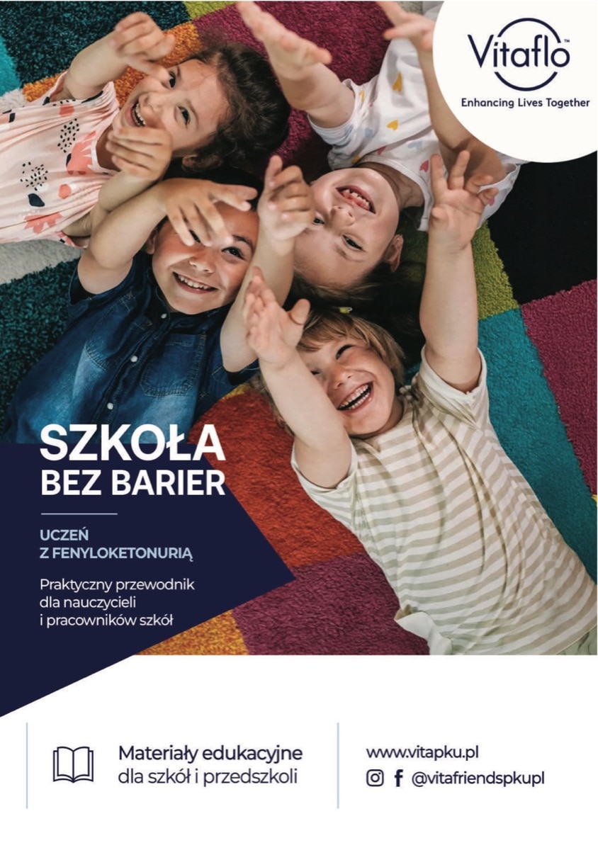 Okładka broszury Szkoła bez barier — uczeń z fenyloketonurią